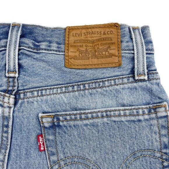 Levi's Denim Raw Hem Mini Skirt Size 24 - Picture 6 of 7